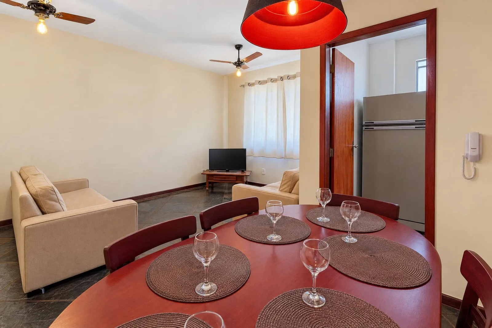 living room after AI editing, Glisting